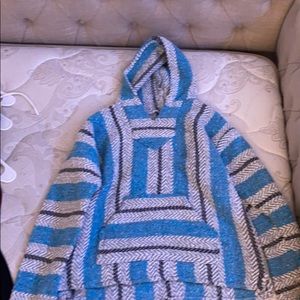 blue and grey baja joe hoodie